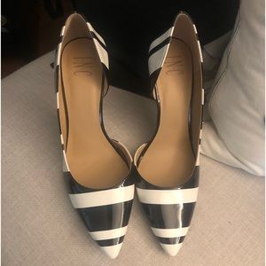 New INC striped stilettos